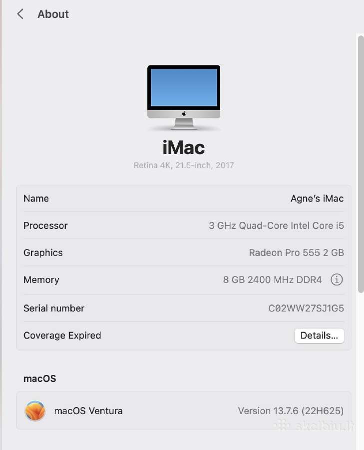 iMac 21,5, 2017 - nuotraukos Nr. 4