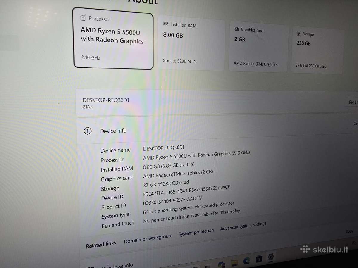 Lenovo Thinkbook 15 g3 Ryzen ir kiti - nuotraukos Nr. 3