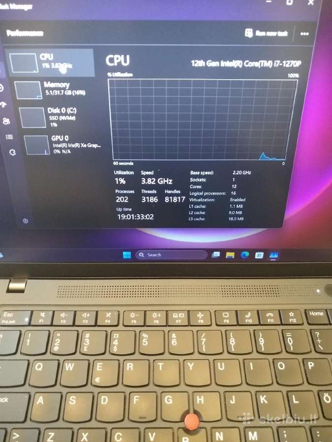 T14s i7-1265p/32gb RAM/512gb/touch - nuotraukos Nr. 5