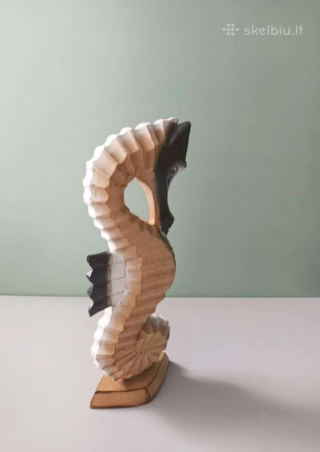 Statulėlė medinė, 32cm aukštis, Jūros arkliukas - nuotraukos Nr. 2