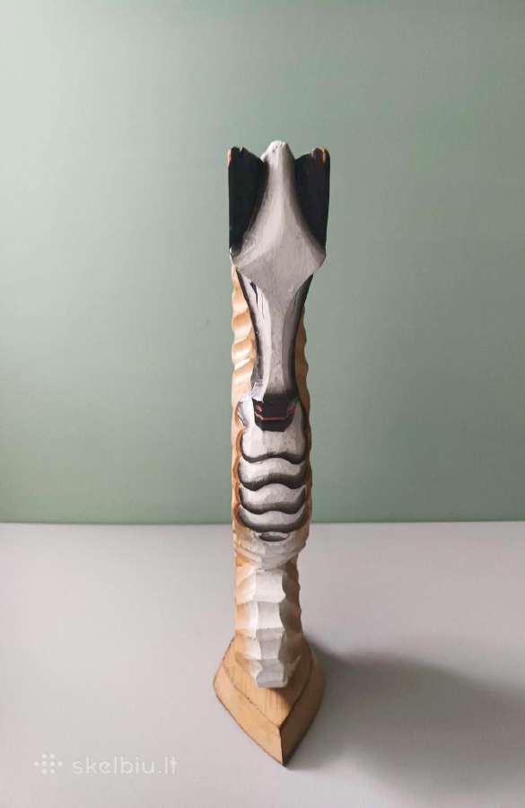 Statulėlė medinė, 32cm aukštis, Jūros arkliukas - nuotraukos Nr. 5