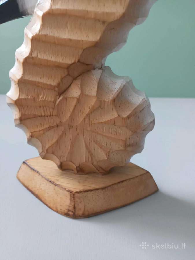 Statulėlė medinė, 32cm aukštis, Jūros arkliukas - nuotraukos Nr. 9