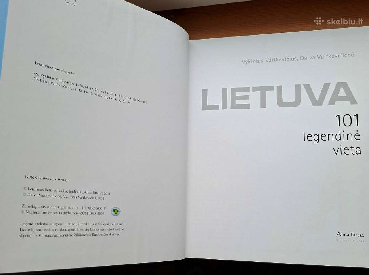 Knyga 2011m. Lietuva: 101 legendinė vieta - nuotraukos Nr. 2