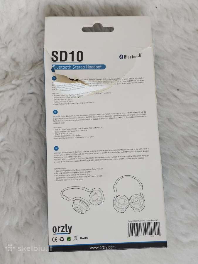 Orzly Sd10 bluetooth ausinės su mikrofonu - nuotraukos Nr. 2