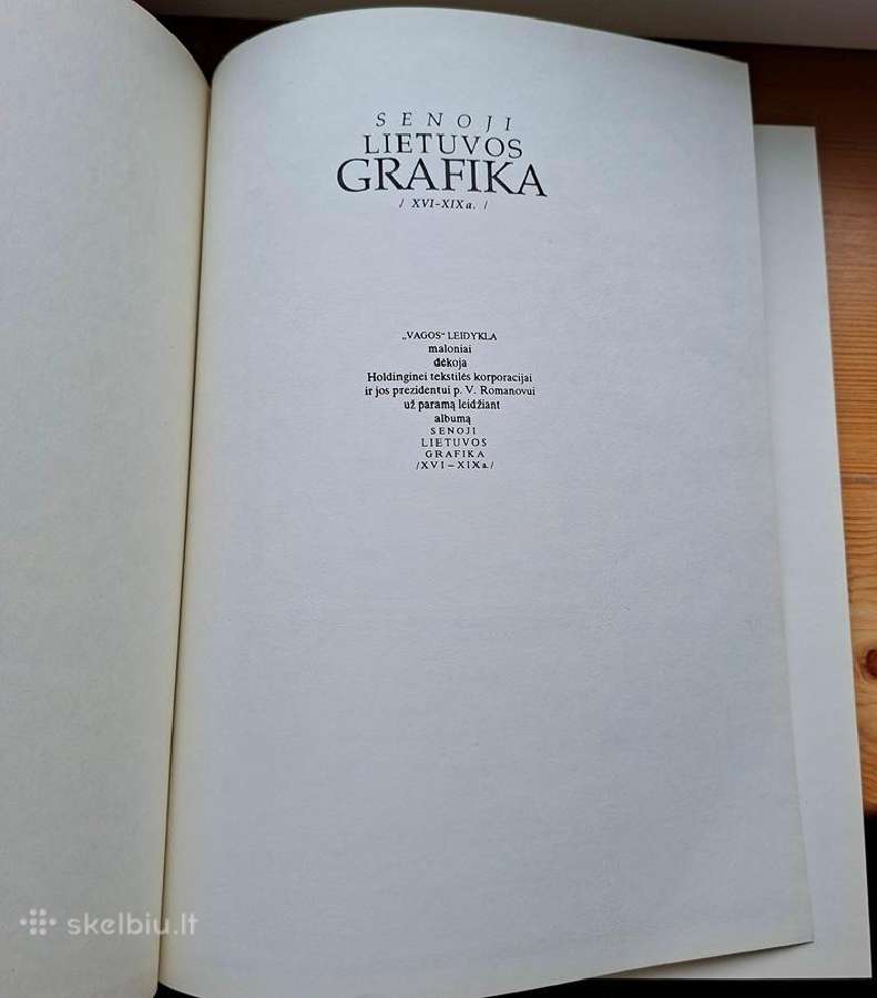 Knyga 1995m. Senoji Lietuvos grafika XVI–XIX a. - nuotraukos Nr. 2