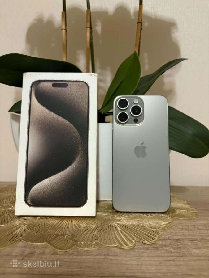 iPhone 15pro max natural titanium 256gb - nuotraukos Nr. 2