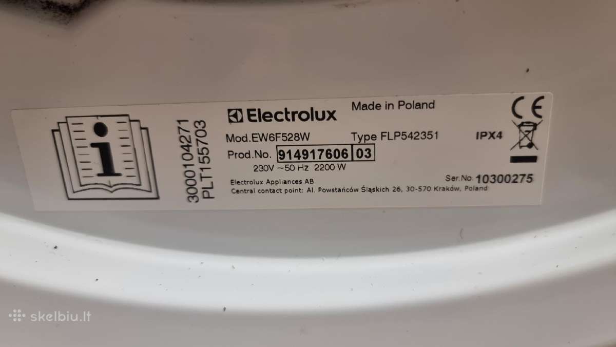 Siaura Electrolux Ew6f528w - nuotraukos Nr. 5