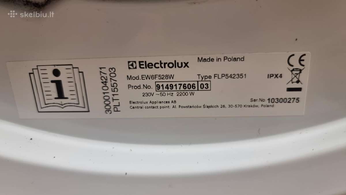 Electrolux Ew6f528w - nuotraukos Nr. 14