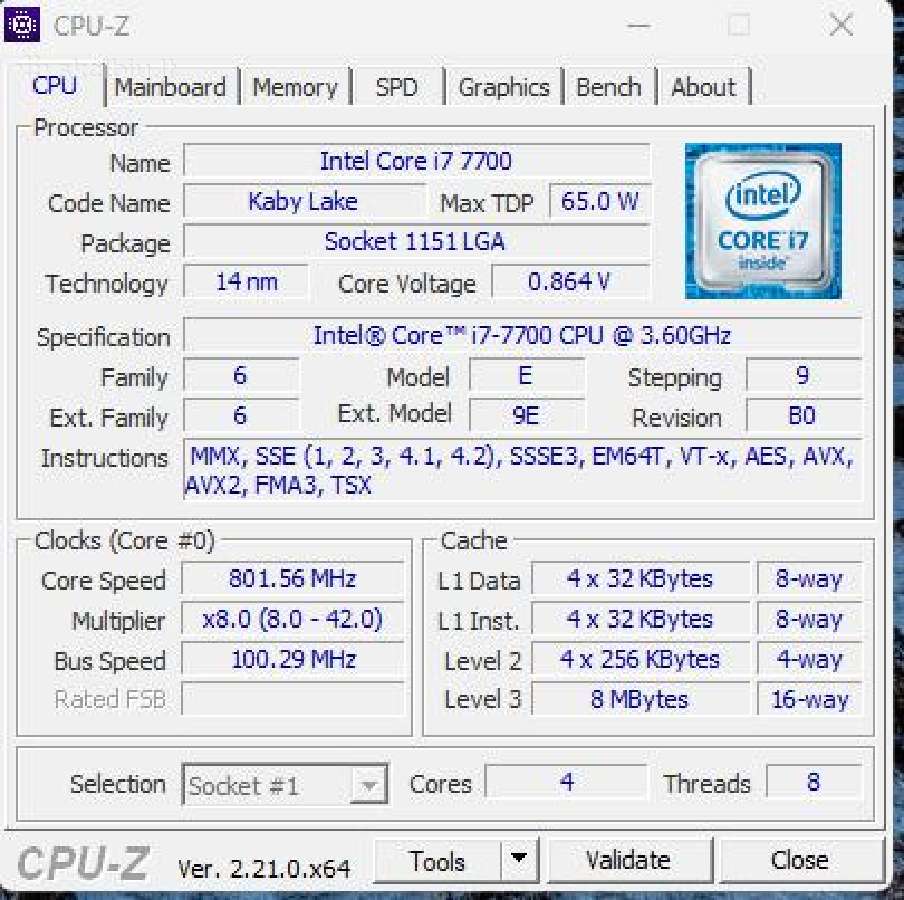 Intel Core i7 7700 - nuotraukos Nr. 3
