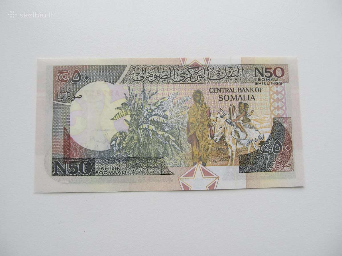 50 šilingu , Somalis , 1991 unc - nuotraukos Nr. 2