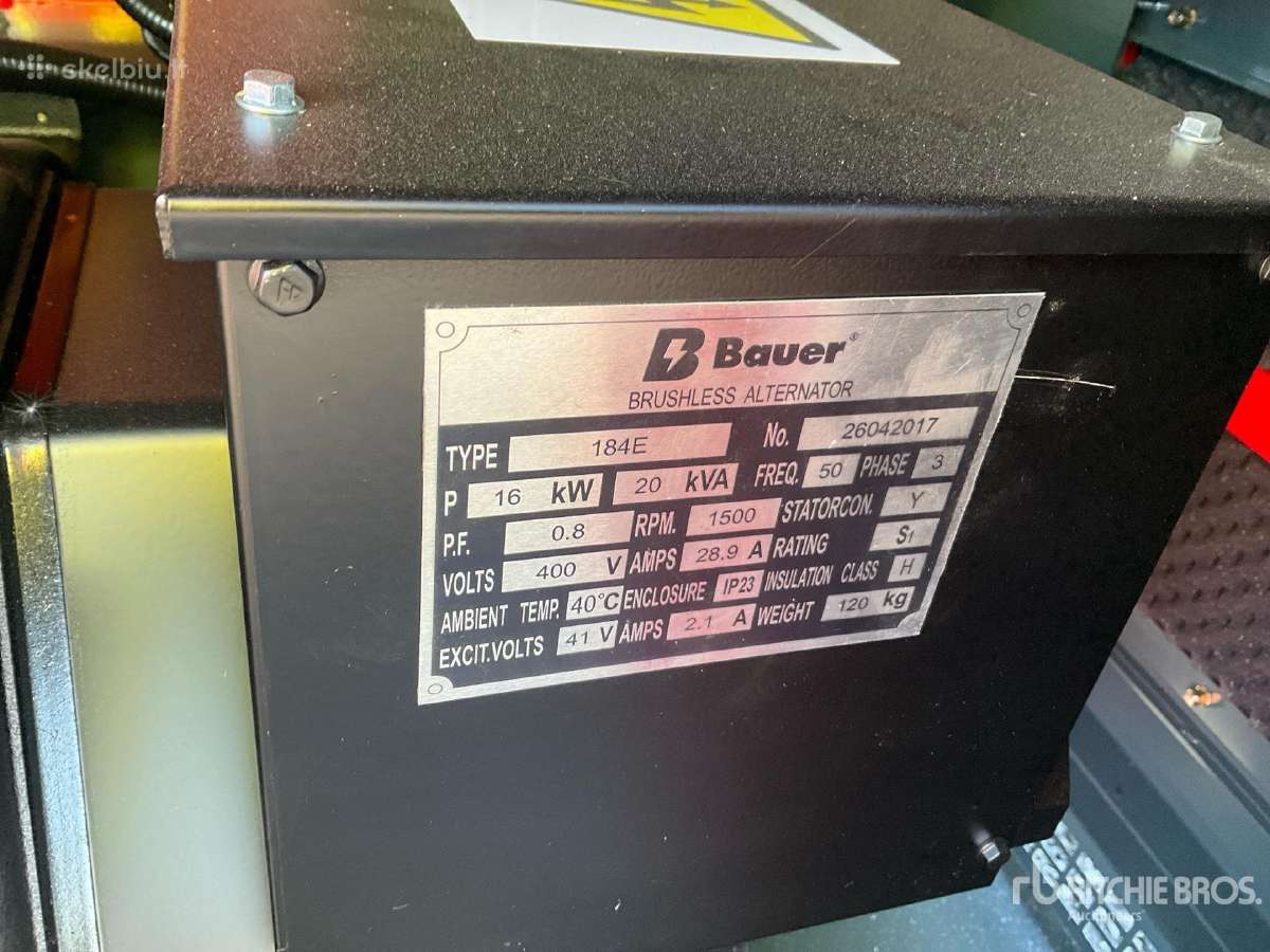 Bauer dyzelinis generatorius 16kw - nuotraukos Nr. 4