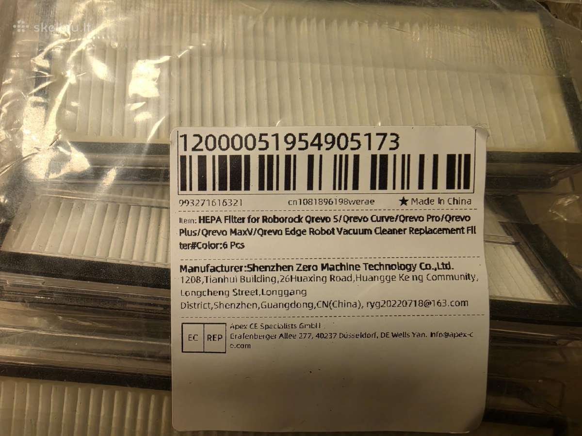 Filtrai Roborock Qrevo S/curve/pro/plus/maxv/edge - nuotraukos Nr. 2
