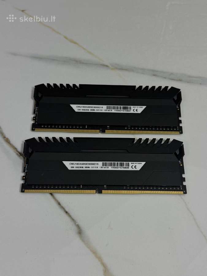 2x8gb Corsair Vengeance White LED 3000mhz Cl15 - nuotraukos Nr. 3