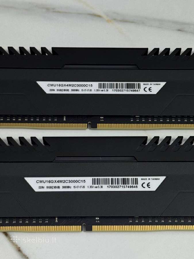 2x8gb Corsair Vengeance White LED 3000mhz Cl15 - nuotraukos Nr. 4