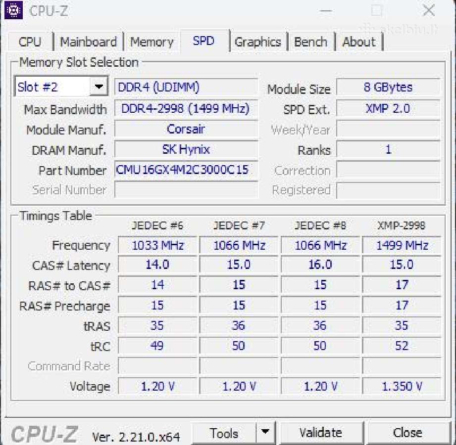 2x8gb Corsair Vengeance White LED 3000mhz Cl15 - nuotraukos Nr. 6