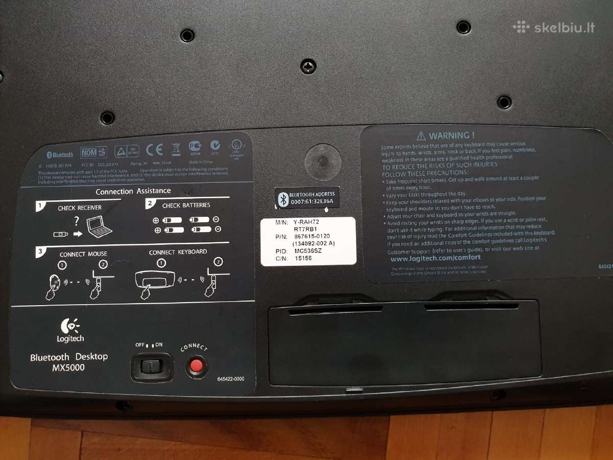 Logitech Mx5000 bluetooth klaviatūra, multimedija - nuotraukos Nr. 2