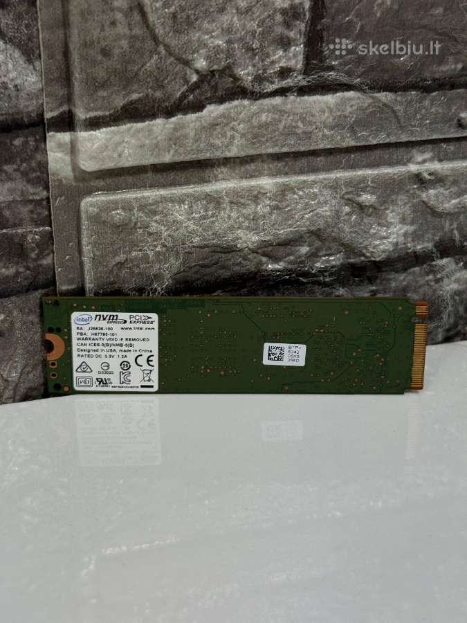 256gb Intel 600p Nvme M.2 - nuotraukos Nr. 2