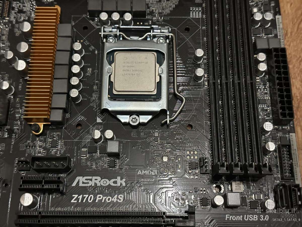 Asrock z170 pro4s + i5-6600k 4 cores 3,9ghz - nuotraukos Nr. 2