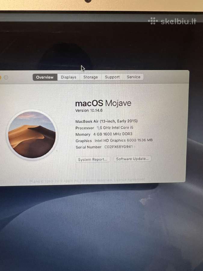 MacBook air early 2015 - nuotraukos Nr. 4
