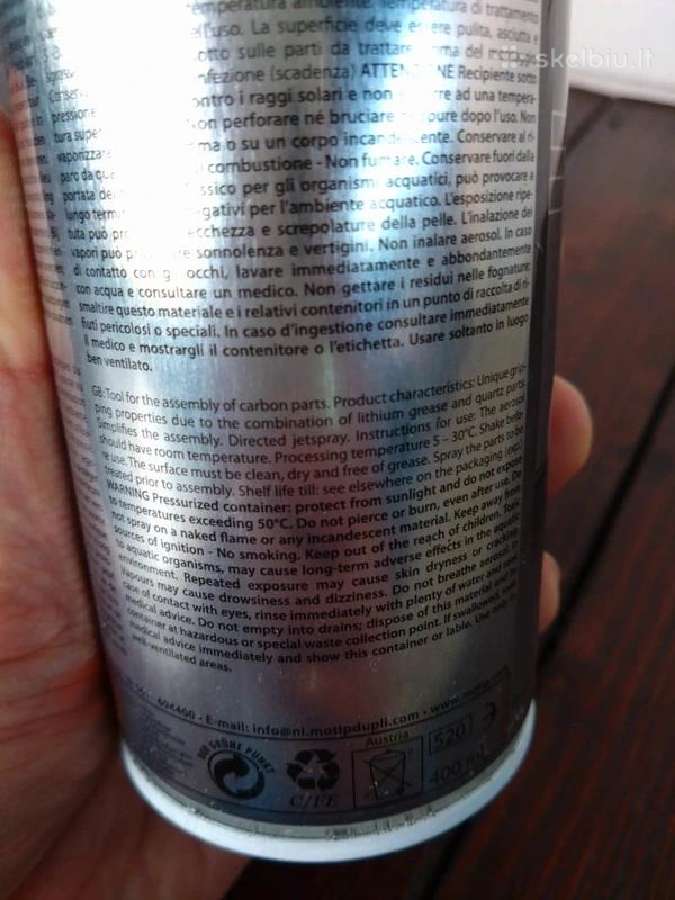 Motip Carbon Grip pasta dviračiams aerozolis - nuotraukos Nr. 2