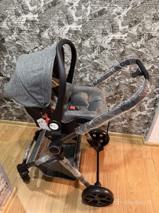 S800 2-in-1 kūdikio vežimėlis pilkos spalvos - nuotraukos Nr. 4