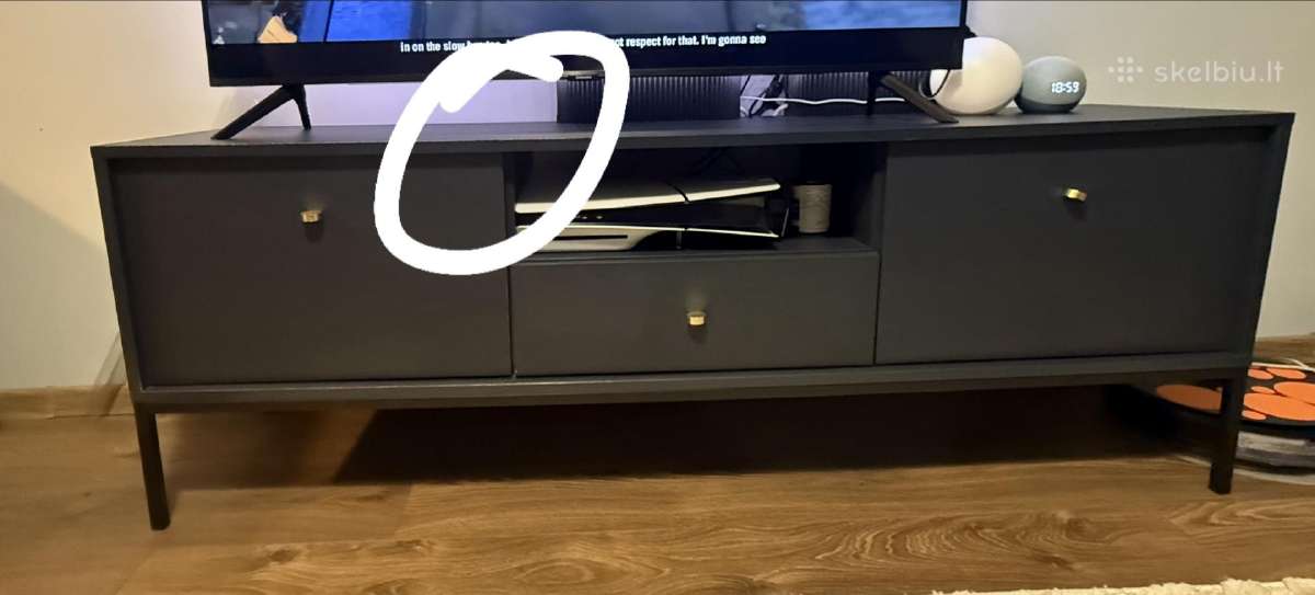 Tamsiai mėlynas TV staliukas - nuotraukos Nr. 3