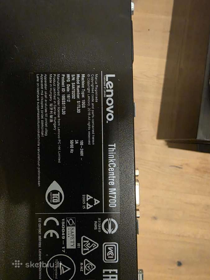Lenovo Thinkcentre M700 i7-6700, 16gb RAM - nuotraukos Nr. 5