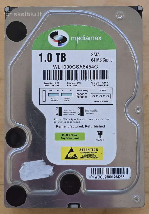 3.5" Sata HDD 1tb 2tb 3tb - Nauji ir naudoti - nuotraukos Nr. 17