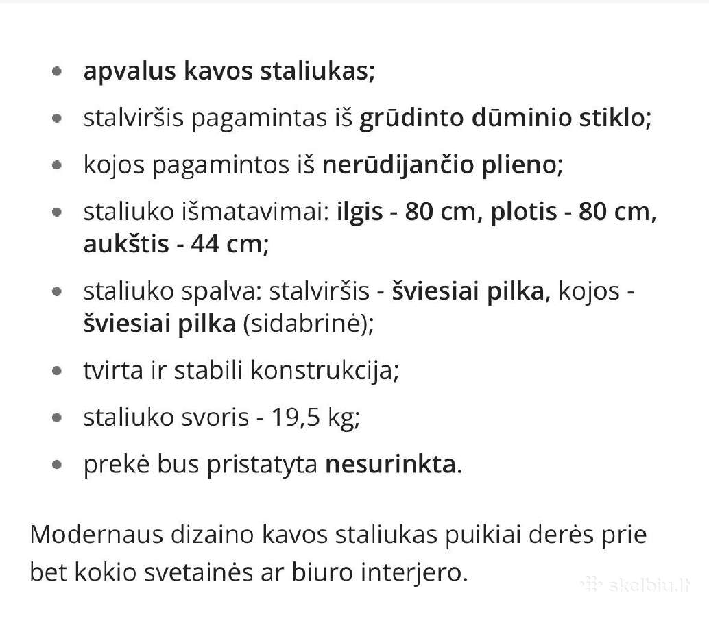 Kavos staliukas - nuotraukos Nr. 5