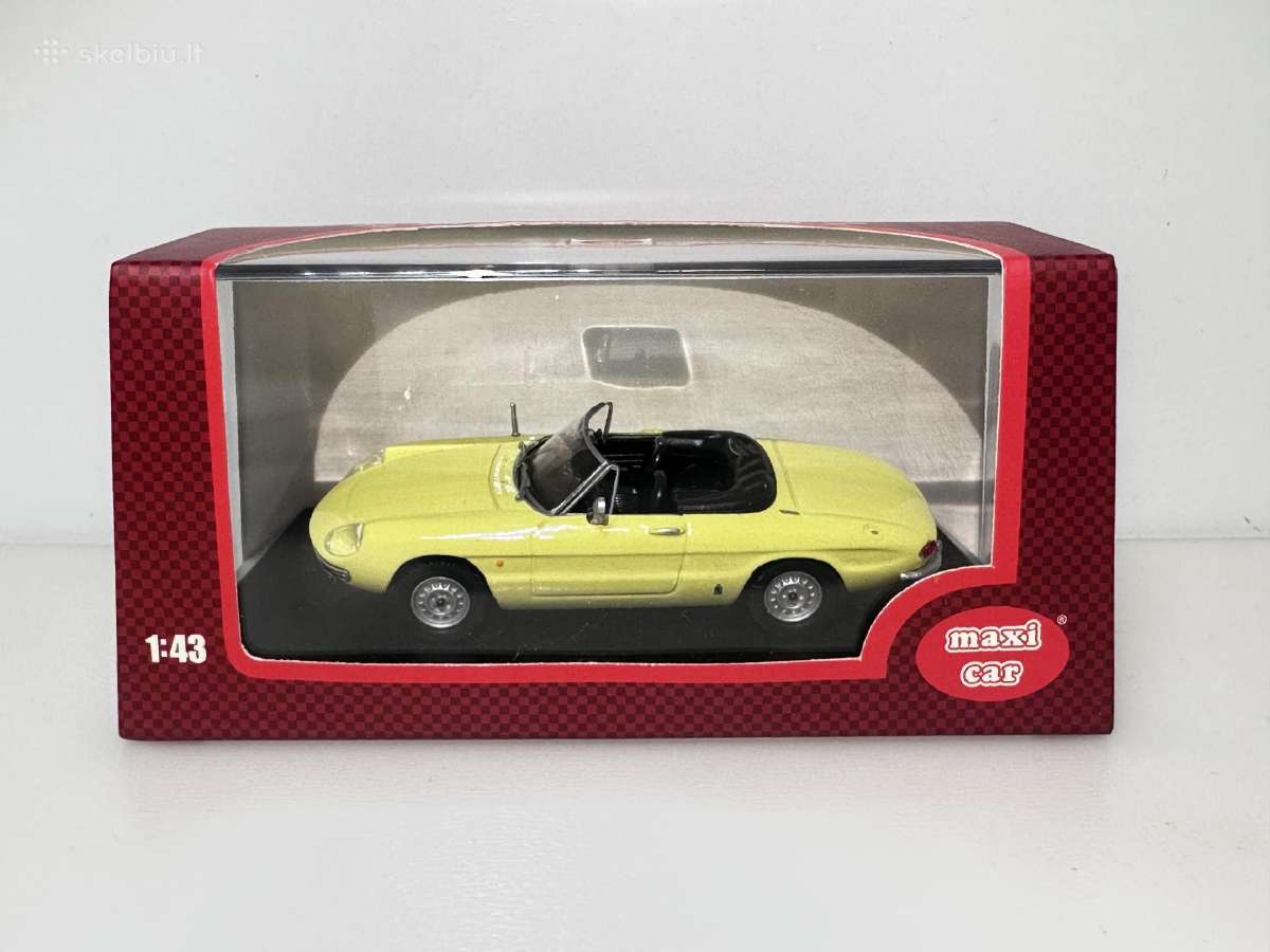 Alfa Romeo Spider Duetto 1600-1966 geltona 1:43 - nuotraukos Nr. 2