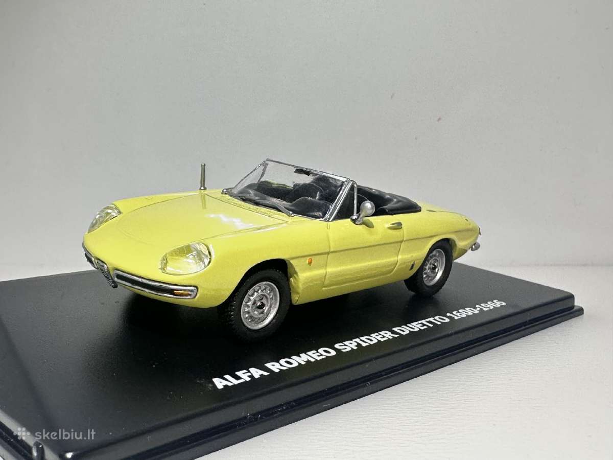 Alfa Romeo Spider Duetto 1600-1966 geltona 1:43 - nuotraukos Nr. 3