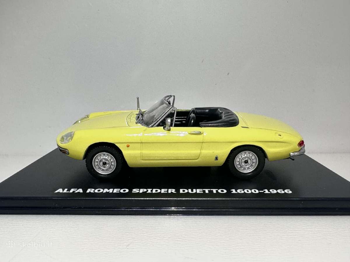 Alfa Romeo Spider Duetto 1600-1966 geltona 1:43 - nuotraukos Nr. 4