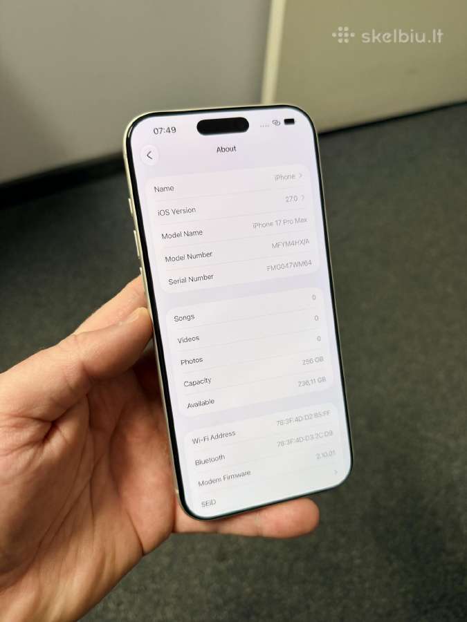 Idealus Apple iPhone 17 Pro Max, 256gb Silver - nuotraukos Nr. 9