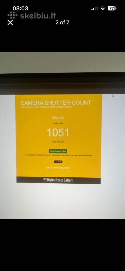 Sony a7III su labai mažu shuttercount 1051 - nuotraukos Nr. 2