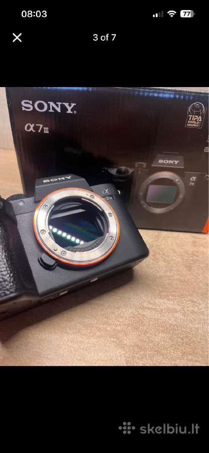 Sony a7III su labai mažu shuttercount 1051 - nuotraukos Nr. 3