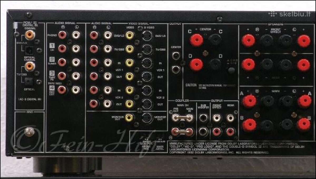 Yamaha Dsp-a1092 amplifier 7.2ch. 20,5kg.1997. New - nuotraukos Nr. 6