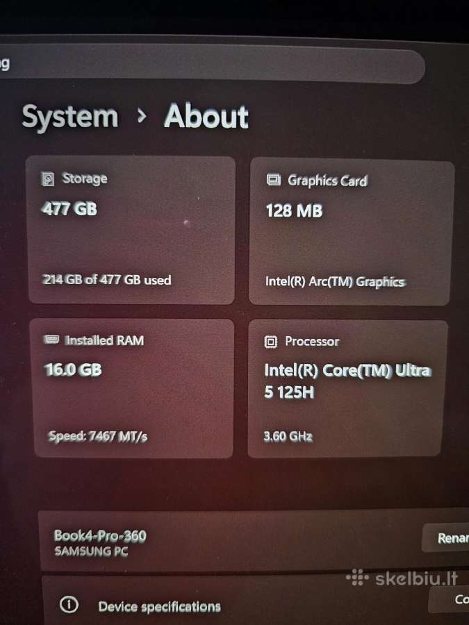 Samsung Galaxy Book4-pro-360 - nuotraukos Nr. 2