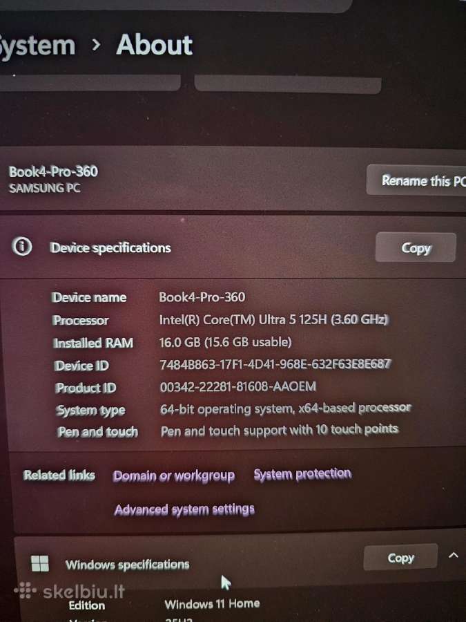 Samsung Galaxy Book4-pro-360 - nuotraukos Nr. 3