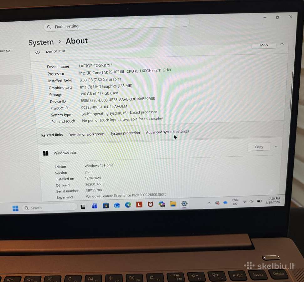 Lenovo Ideapad S340-14 – Intel Core i5 - nuotraukos Nr. 6