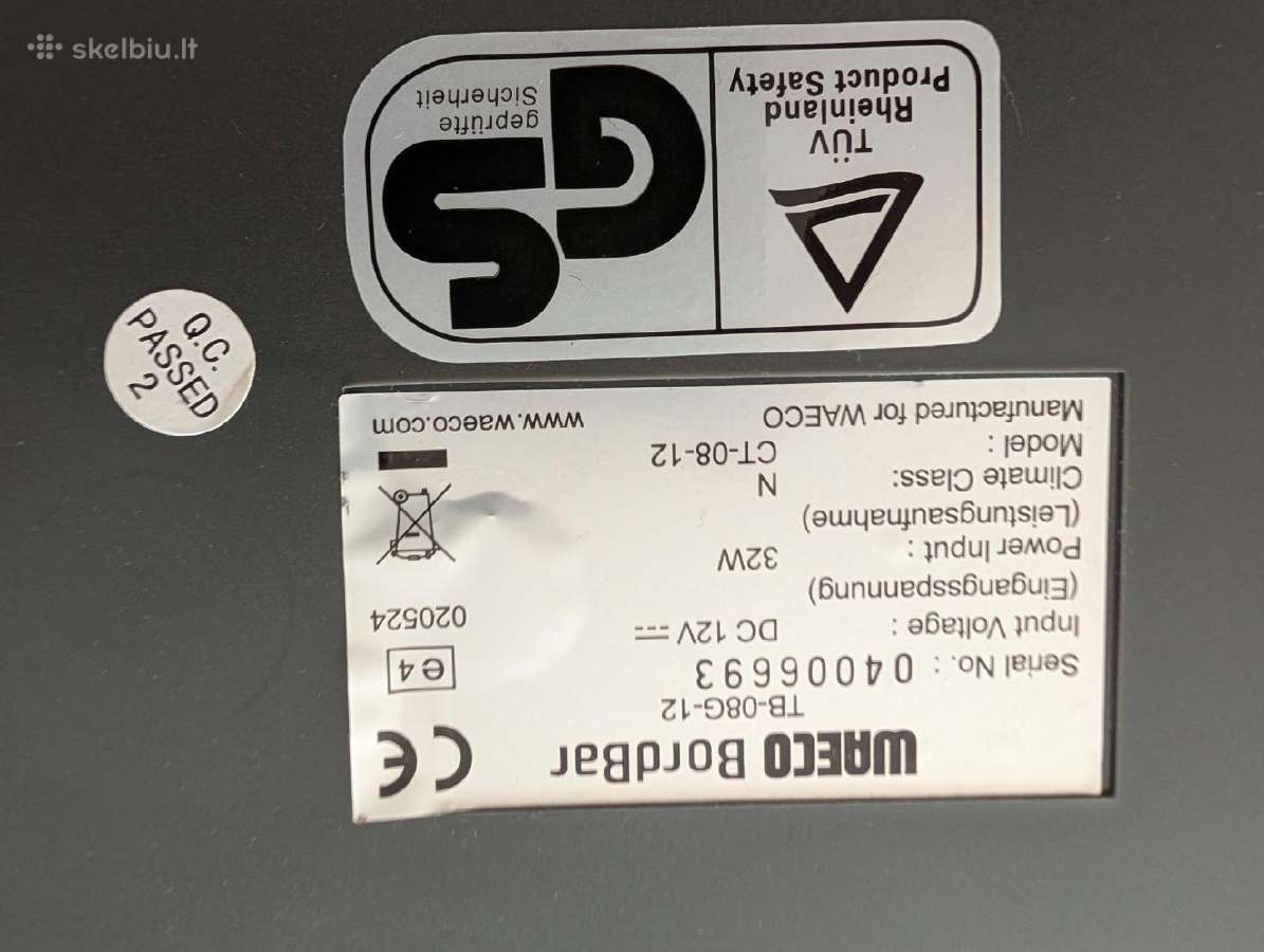 Automobilinis šaldytuvas Waeco Bordbar TB-08g-12 - nuotraukos Nr. 4