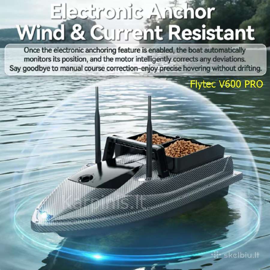 Flytec V600 Pro laivelis su GPS ir Echolotu 300 m - nuotraukos Nr. 17