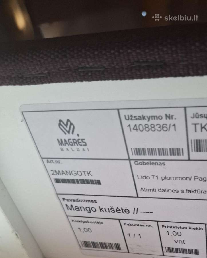 Kušetė "Mango" vienvietė - nuotraukos Nr. 4
