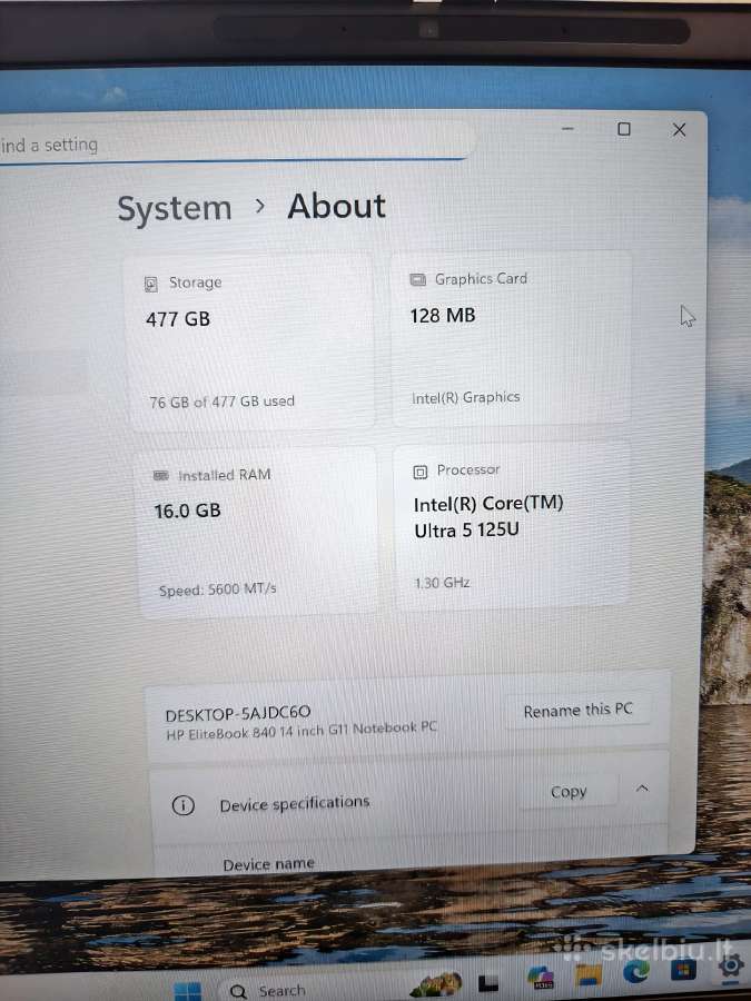 Hp Elitebook 840 G11 - nuotraukos Nr. 7