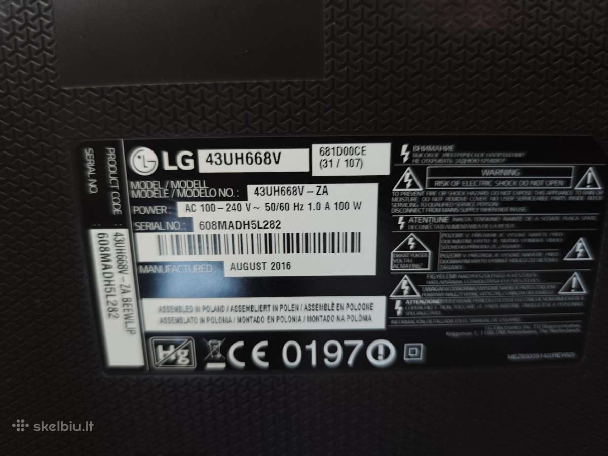 LG 43uh668v - nuotraukos Nr. 3