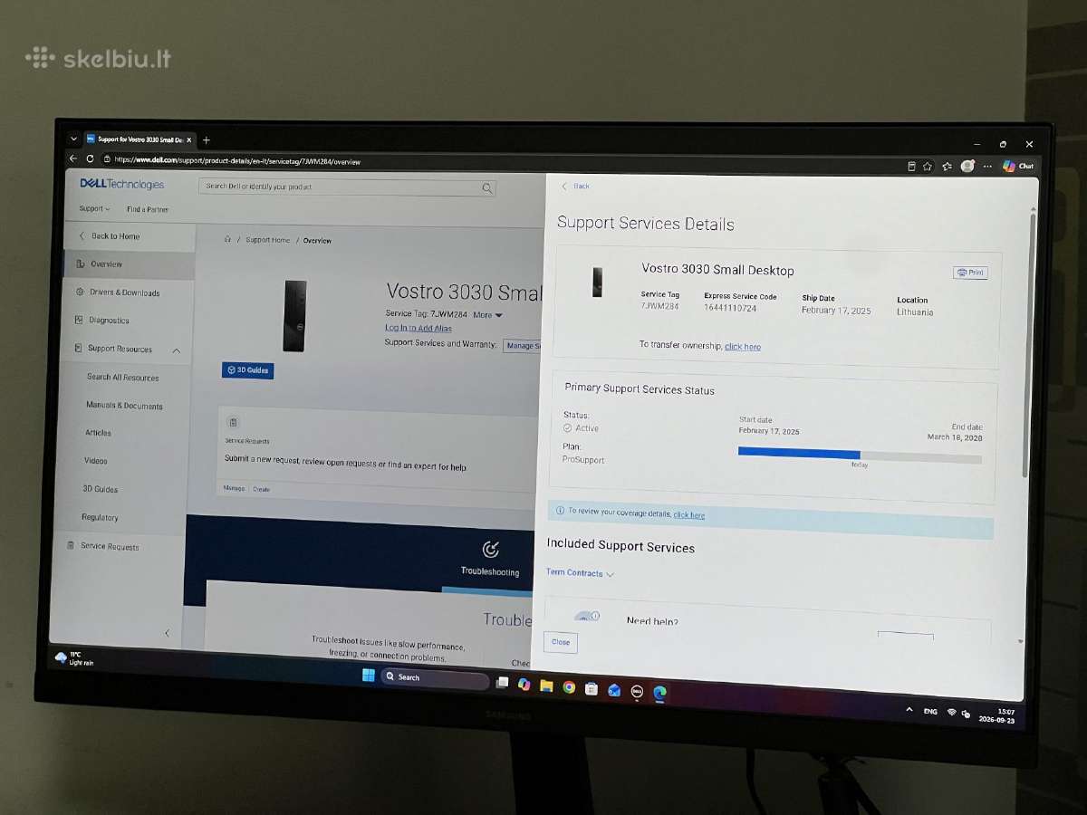 Parduodamas Dell Vostro 3030s su I3-14k, Ddr5. - nuotraukos Nr. 4