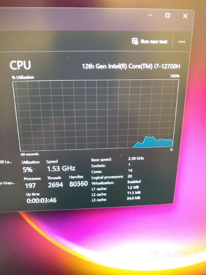 P1 gen5 i7-12700h/16/500/rtx a1000 - nuotraukos Nr. 2