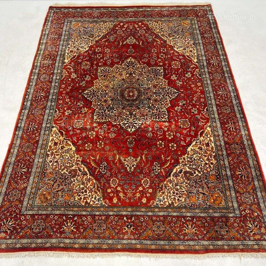 Vilnonis, rankų darbo kilimas "Kashan" - nuotraukos Nr. 2