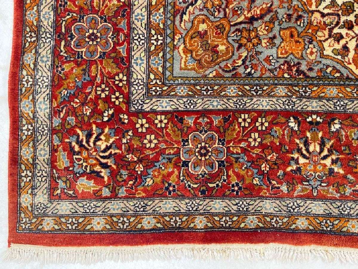 Vilnonis, rankų darbo kilimas "Kashan" - nuotraukos Nr. 8