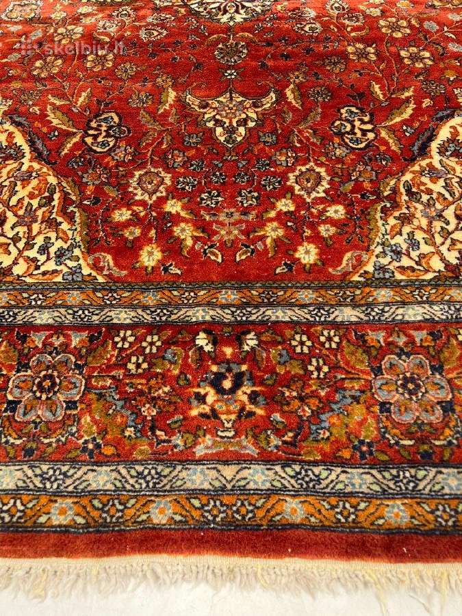 Vilnonis, rankų darbo kilimas "Kashan" - nuotraukos Nr. 9