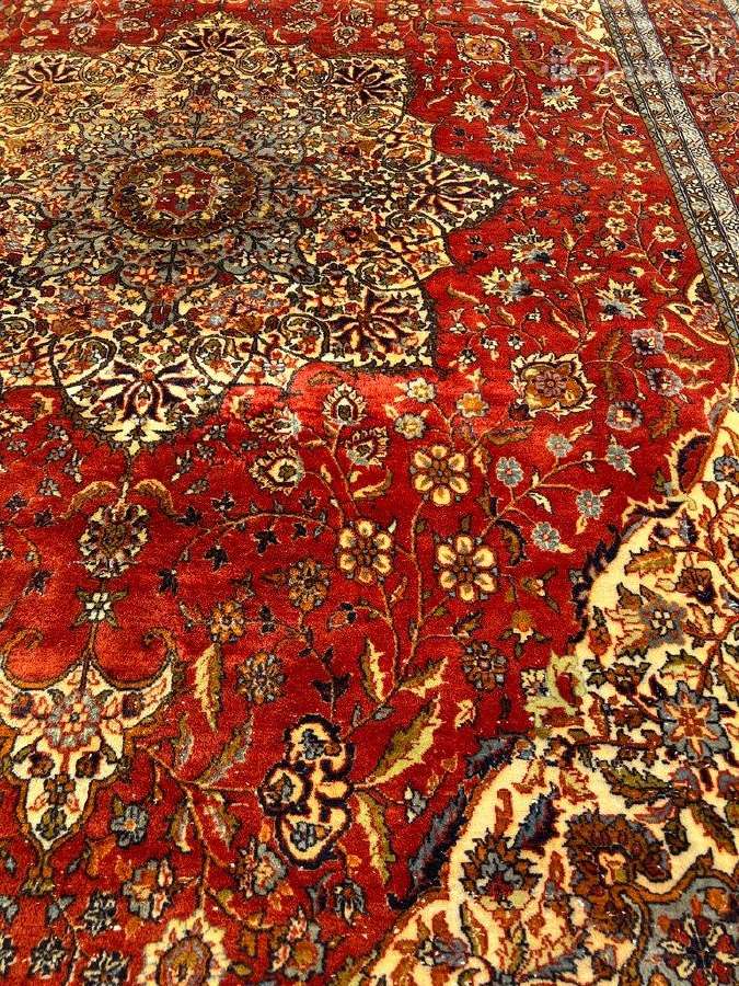Vilnonis, rankų darbo kilimas "Kashan" - nuotraukos Nr. 10